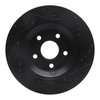 E-Line Drilled & Slotted Black Brake Rotor, 2012-2018 Mopar, Position: Front Left - image 4