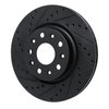 E-Line Drilled & Slotted Black Brake Rotor, Fits Select Mopar, Position: Front Left - image 2