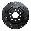 E-Line Drilled & Slotted Black Brake Rotor, Fits Select Mopar, Position: Front Right - image 1