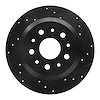 E-Line Drilled & Slotted Black Brake Rotor, Fits Select Mopar, Position: Rear Right - image 1