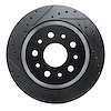 E-Line Drilled & Slotted Black Brake Rotor, Fits Select Mopar, Position: Rear Left - image 1