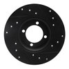 E-Line Drilled & Slotted Black Brake Rotor, 1974-1987 Fits Multiple Makes/Models, Position: Front Left - image 4
