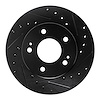 E-Line Drilled & Slotted Black Brake Rotor, 1990-1990 Mopar, Position: Front Right - image 1