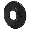 E-Line Drilled & Slotted Black Brake Rotor, 1992-2004 GM, Position: Front Left, Rear Left - image 2