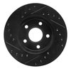 E-Line Drilled & Slotted Black Brake Rotor, 1980-1989 GM, Position: Front Right - image 4