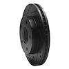 E-Line Drilled & Slotted Black Brake Rotor, 1983-1996 GM, Position: Front Left - image 1