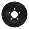 E-Line Drilled & Slotted Black Brake Rotor, 1983-1996 GM, Position: Front Left - image 2