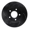 E-Line Drilled & Slotted Black Brake Rotor, 1983-1996 GM, Position: Front Right - image 4