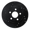 E-Line Drilled & Slotted Black Brake Rotor, 1982-1982 GM, Position: Front Left - image 1
