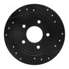 E-Line Drilled & Slotted Black Brake Rotor, 1988-1994 GM, Position: Rear Left - image 4