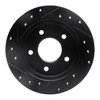 E-Line Drilled & Slotted Black Brake Rotor, 1988-1994 GM, Position: Rear Right - image 4