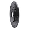 E-Line Drilled & Slotted Black Brake Rotor, 1994-1999 GM, Position: Rear Right - image 1