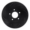 E-Line Drilled & Slotted Black Brake Rotor, 1994-2001 GM, Position: Front Right - image 3