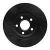 E-Line Drilled & Slotted Black Brake Rotor, 1997-2005 GM, Position: Front Right - image 3