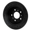 E-Line Drilled & Slotted Black Brake Rotor, 2006-2010 GM, Position: Rear Left - image 2