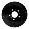 E-Line Drilled & Slotted Black Brake Rotor, 2006-2010 GM, Position: Rear Left - image 4