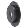 E-Line Drilled & Slotted Black Brake Rotor, 2006-2010 GM, Position: Rear Right - image 3