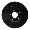 E-Line Drilled & Slotted Black Brake Rotor, 2006-2016 GM, Position: Front Left - image 2
