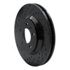 E-Line Drilled & Slotted Black Brake Rotor, 2006-2016 GM, Position: Front Left - image 4