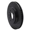 E-Line Drilled & Slotted Black Brake Rotor, 2006-2016 GM, Position: Front Right - image 2