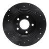 E-Line Drilled & Slotted Black Brake Rotor, 2006-2011 GM, Position: Rear Right - image 2