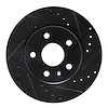 E-Line Drilled & Slotted Black Brake Rotor, 2011-2016 GM, Position: Front Right - image 1