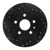 E-Line Drilled & Slotted Black Brake Rotor, 2011-2016 GM, Position: Rear Left - image 2