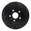 E-Line Drilled & Slotted Black Brake Rotor, 2011-2016 GM, Position: Rear Left - image 3