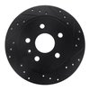 E-Line Drilled & Slotted Black Brake Rotor, 2011-2016 GM, Position: Rear Right - image 2