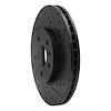 E-Line Drilled & Slotted Black Brake Rotor, Fits Select GM, Position: Front Right - image 1