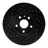 E-Line Drilled & Slotted Black Brake Rotor, Fits Select GM, Position: Front Right - image 3