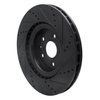 E-Line Drilled & Slotted Black Brake Rotor, 2009-2017 GM, Position: Front Left - image 2