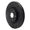 E-Line Drilled & Slotted Black Brake Rotor, 2009-2017 GM, Position: Front Left - image 3