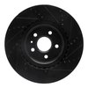 E-Line Drilled & Slotted Black Brake Rotor, 2009-2017 GM, Position: Front Left - image 4