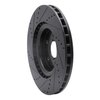 E-Line Drilled & Slotted Black Brake Rotor, 2009-2017 GM, Position: Front Right - image 2