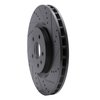 E-Line Drilled & Slotted Black Brake Rotor, 2009-2017 GM, Position: Front Right - image 4