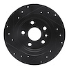 E-Line Drilled & Slotted Black Brake Rotor, Fits Select GM, Position: Rear Right - image 1