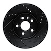 E-Line Drilled & Slotted Black Brake Rotor, Fits Select GM, Position: Front Right - image 1