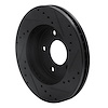 E-Line Drilled & Slotted Black Brake Rotor, 2001-2007 GM, Position: Front Left - image 1