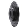 E-Line Drilled & Slotted Black Brake Rotor, 2016-2018 GM, Position: Rear Left - image 3