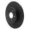 E-Line Drilled & Slotted Black Brake Rotor, 2016-2018 GM, Position: Rear Right - image 1