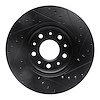 E-Line Drilled & Slotted Black Brake Rotor, 2016-2020 GM, Position: Front Left - image 1