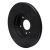 E-Line Drilled & Slotted Black Brake Rotor, Fits Select GM, Position: Front Left - image 4