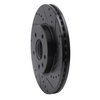 E-Line Drilled & Slotted Black Brake Rotor, Fits Select GM, Position: Front Right - image 2