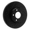E-Line Drilled & Slotted Black Brake Rotor, 1997-2001 GM, Position: Front Left - image 2