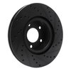 E-Line Drilled & Slotted Black Brake Rotor, 1997-2001 GM, Position: Front Left - image 4