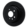 E-Line Drilled & Slotted Black Brake Rotor, 2001-2001 GM, Position: Rear Left - image 1