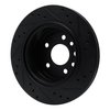 E-Line Drilled & Slotted Black Brake Rotor, 2001-2001 GM, Position: Rear Left - image 3