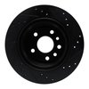 E-Line Drilled & Slotted Black Brake Rotor, 2001-2001 GM, Position: Rear Left - image 4