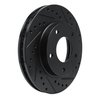 E-Line Drilled & Slotted Black Brake Rotor, 1969-1978 GM, Position: Front & Rear Right - image 2